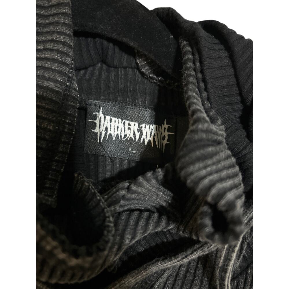 Dolls Kill Darker Ways Ribbed Hooded Dress L - Picture 3 of 3